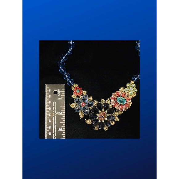 HEIDI DAUS “Glorious Garden” Beaded Crystal BIB Necklace, NWOT - Picture 5 of 7